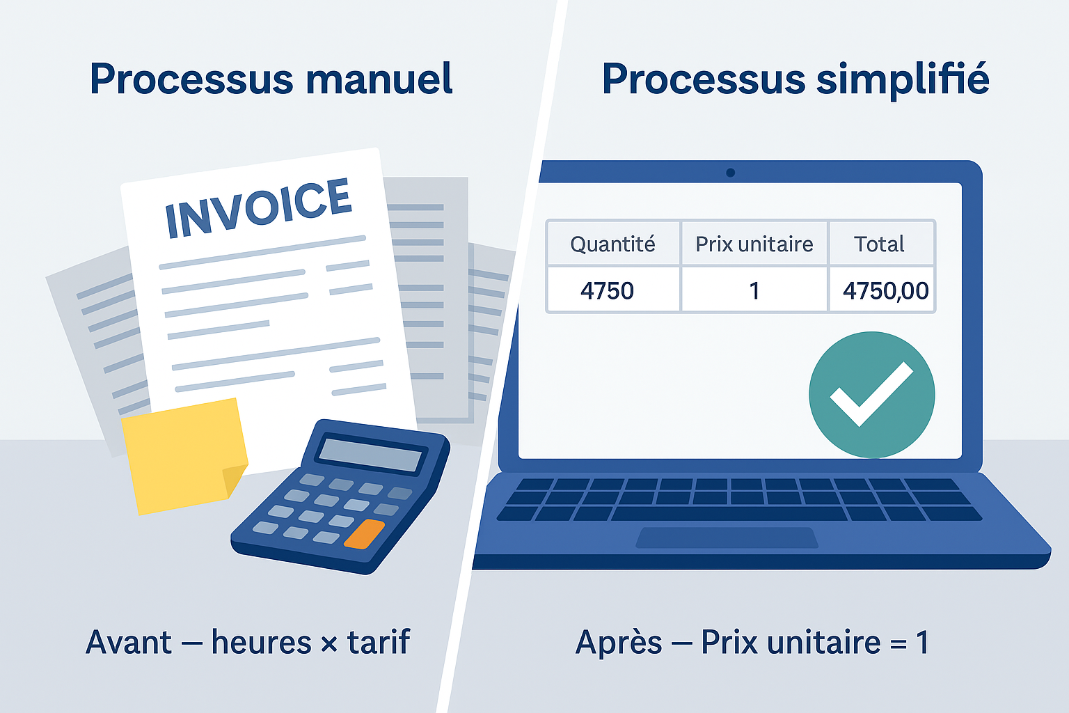 Une astuce simple pour accélérer la facturation des services dans le cycle achat-décaissement