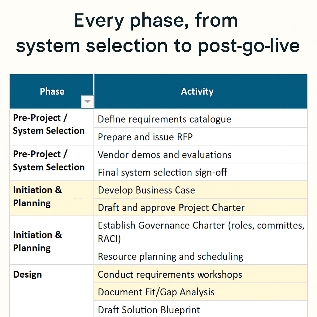 Who Does What in an ERP Project?