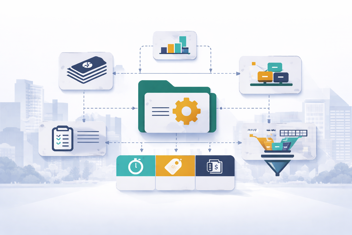 Schéma conceptuel illustrant la structure de coûts en comptabilité de projets dans Microsoft Dynamics 365 Finance et les liens entre projets, catégories et logique comptable.