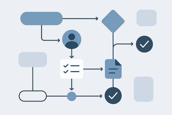 Illustration moderne et épurée en vue à plat représentant le rôle des utilisateurs clés dans un projet ERP